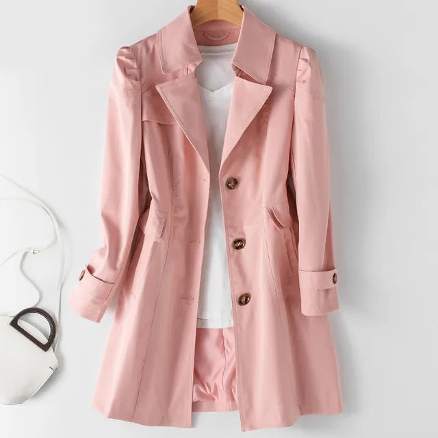 Eleganter Mittellanger Trenchcoat für Damen | Ideal für alle Jahreszeiten