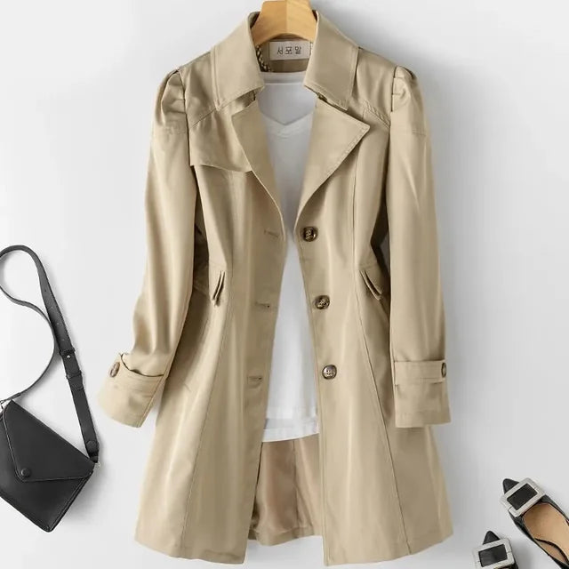 Eleganter Mittellanger Trenchcoat für Damen | Ideal für alle Jahreszeiten