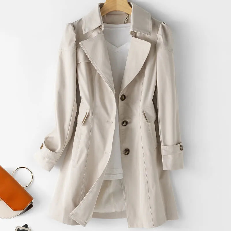 Eleganter Mittellanger Trenchcoat für Damen | Ideal für alle Jahreszeiten