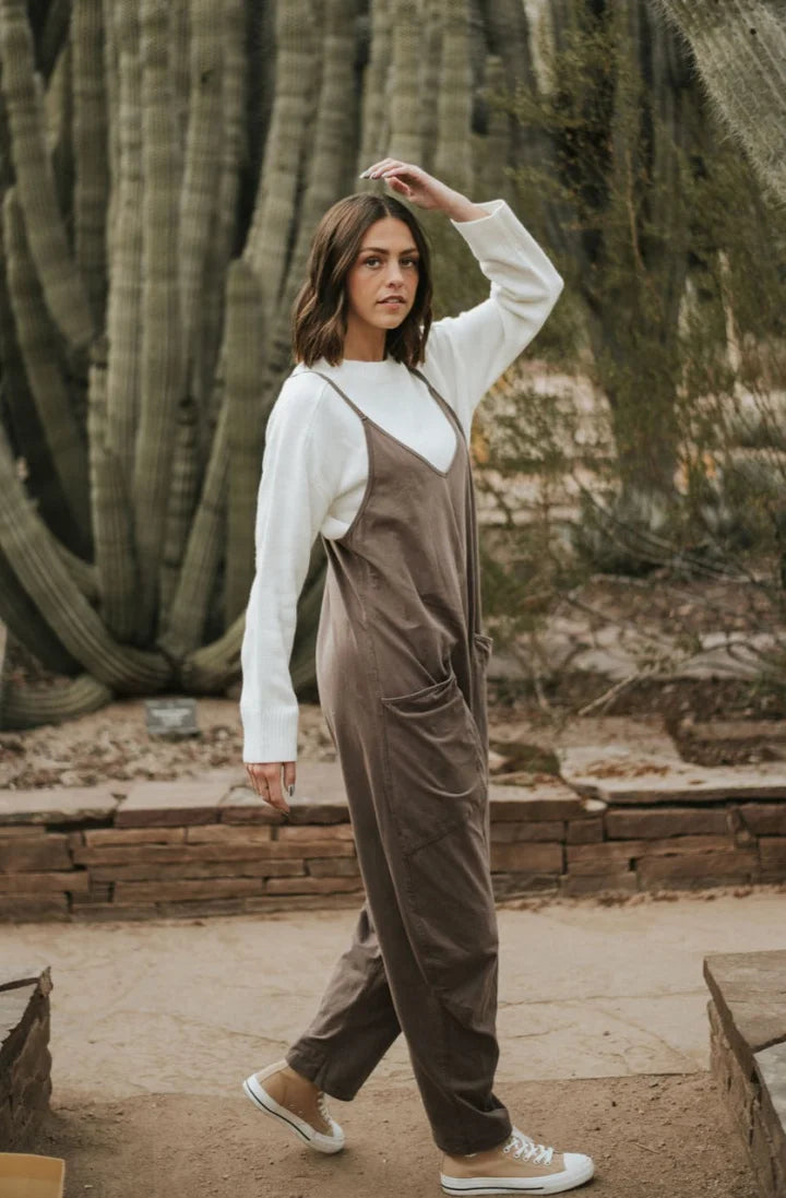 Oversize Sommer-Jumpsuit mit Spaghettiträgern für Damen | Ideal für den Sommer