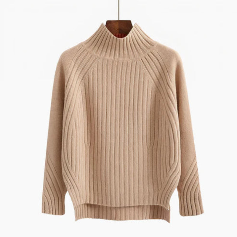 Klassischer Strick Pullover Mit Gestreiftem Ausschnitt für Damen | Ideal für alle Jahreszeiten