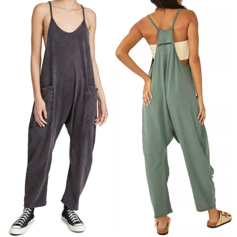 Oversize Sommer-Jumpsuit mit Spaghettiträgern für Damen | Ideal für den Sommer