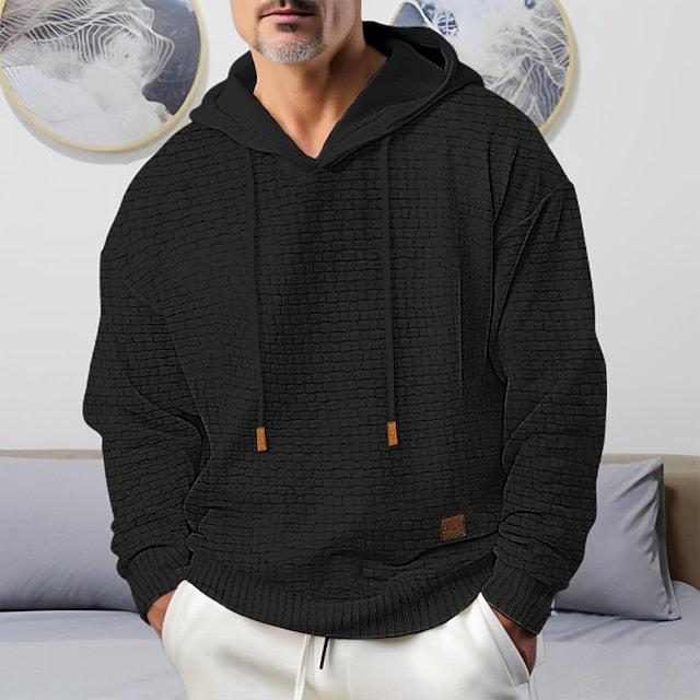 Lässiger Lockerer Kapuzen Pullover Mit Muster für  Herren | Ideal für alle Jahreszeiten