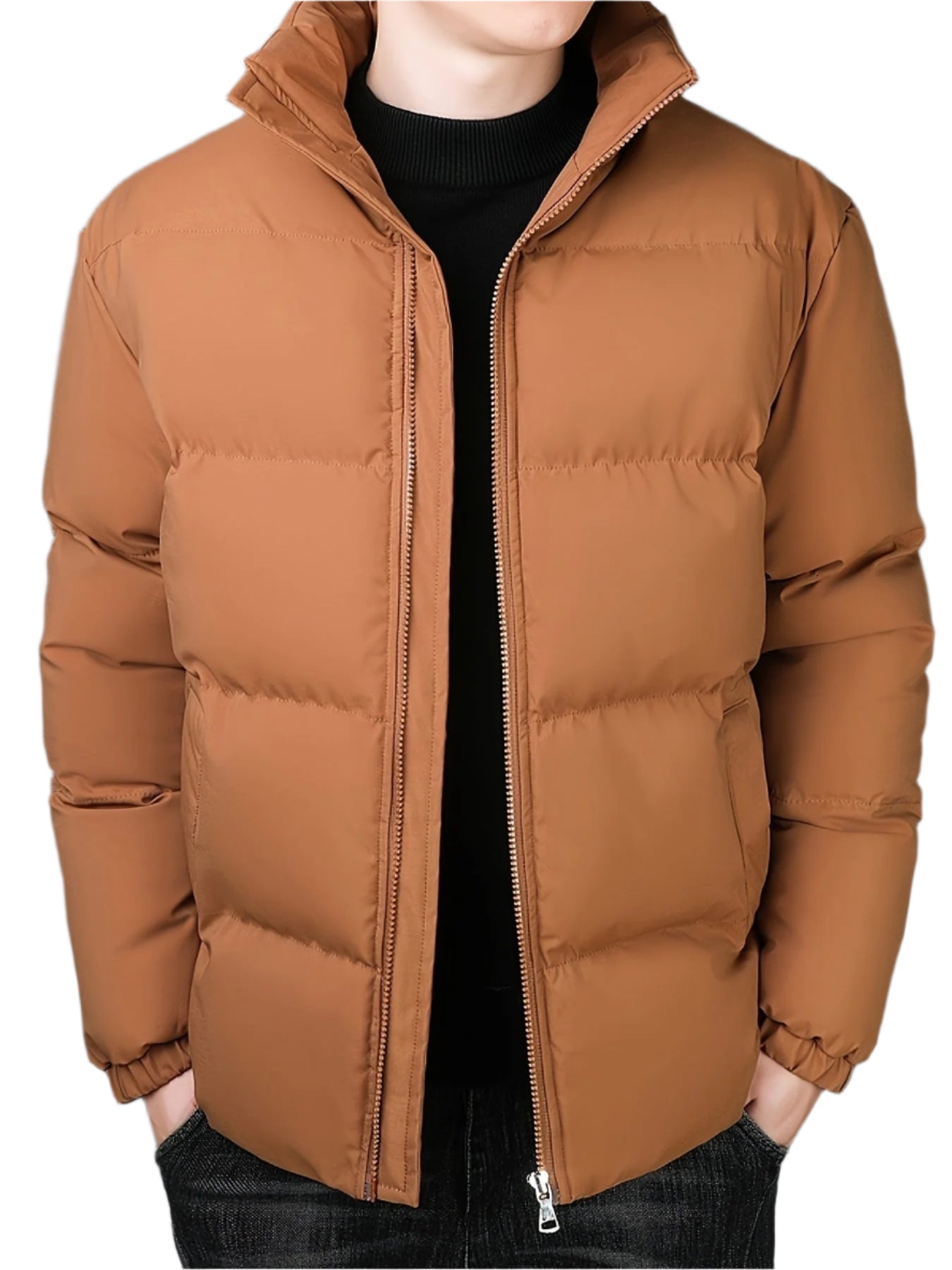 Gepolsterte Winterjacke mit Stehkragen für Herren |  Ideal für Herbst/Winter