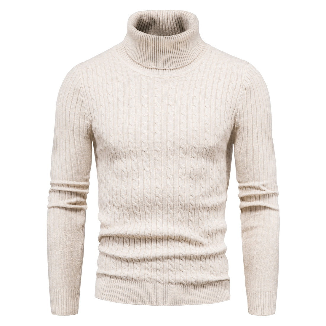 Schmal Geschnittener Rollkragen-Pullover Für Herren | Ideal für Herbst/Winter