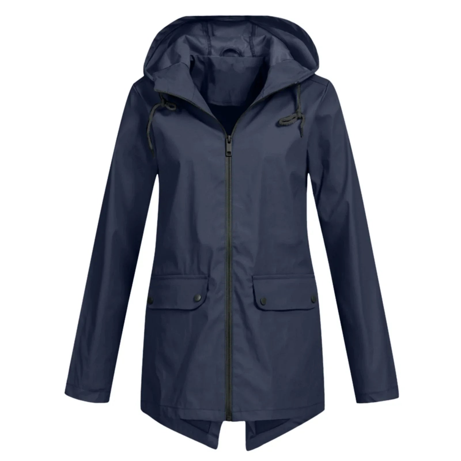 Leichte Regenjacke mit Kapuze und Reissverschluss für Damen | Ideal für Herbst/Winter