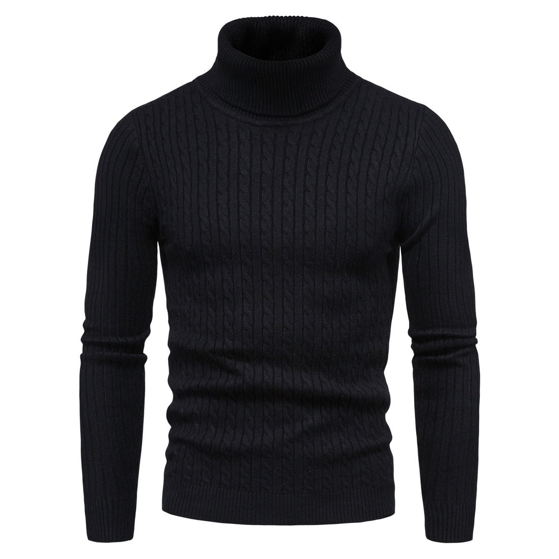 Schmal Geschnittener Rollkragen-Pullover Für Herren | Ideal für Herbst/Winter