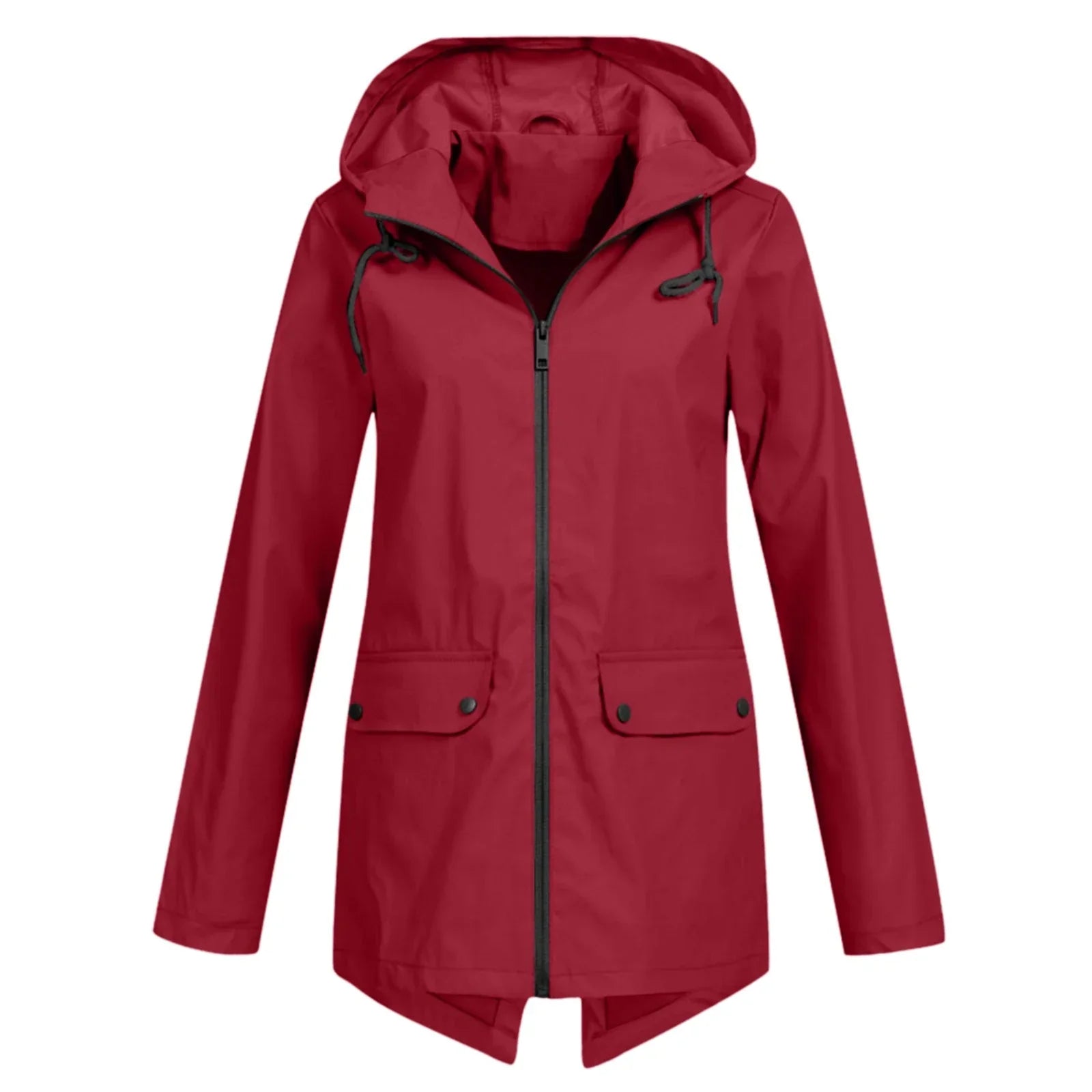 Leichte Regenjacke mit Kapuze und Reissverschluss für Damen | Ideal für Herbst/Winter