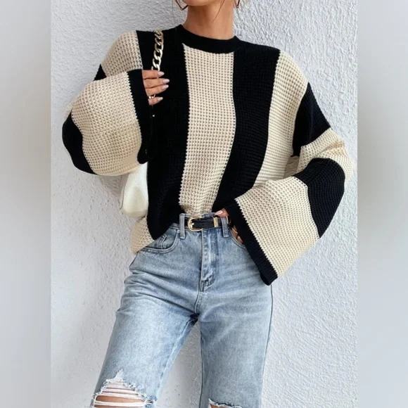 Gestreifter Pullover für Damen | Ideal für Herbst/Winter