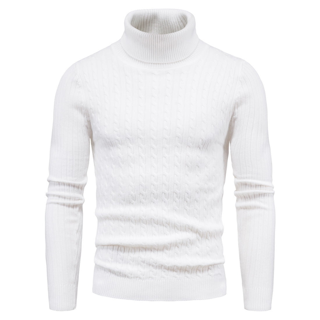 Schmal Geschnittener Rollkragen-Pullover Für Herren | Ideal für Herbst/Winter