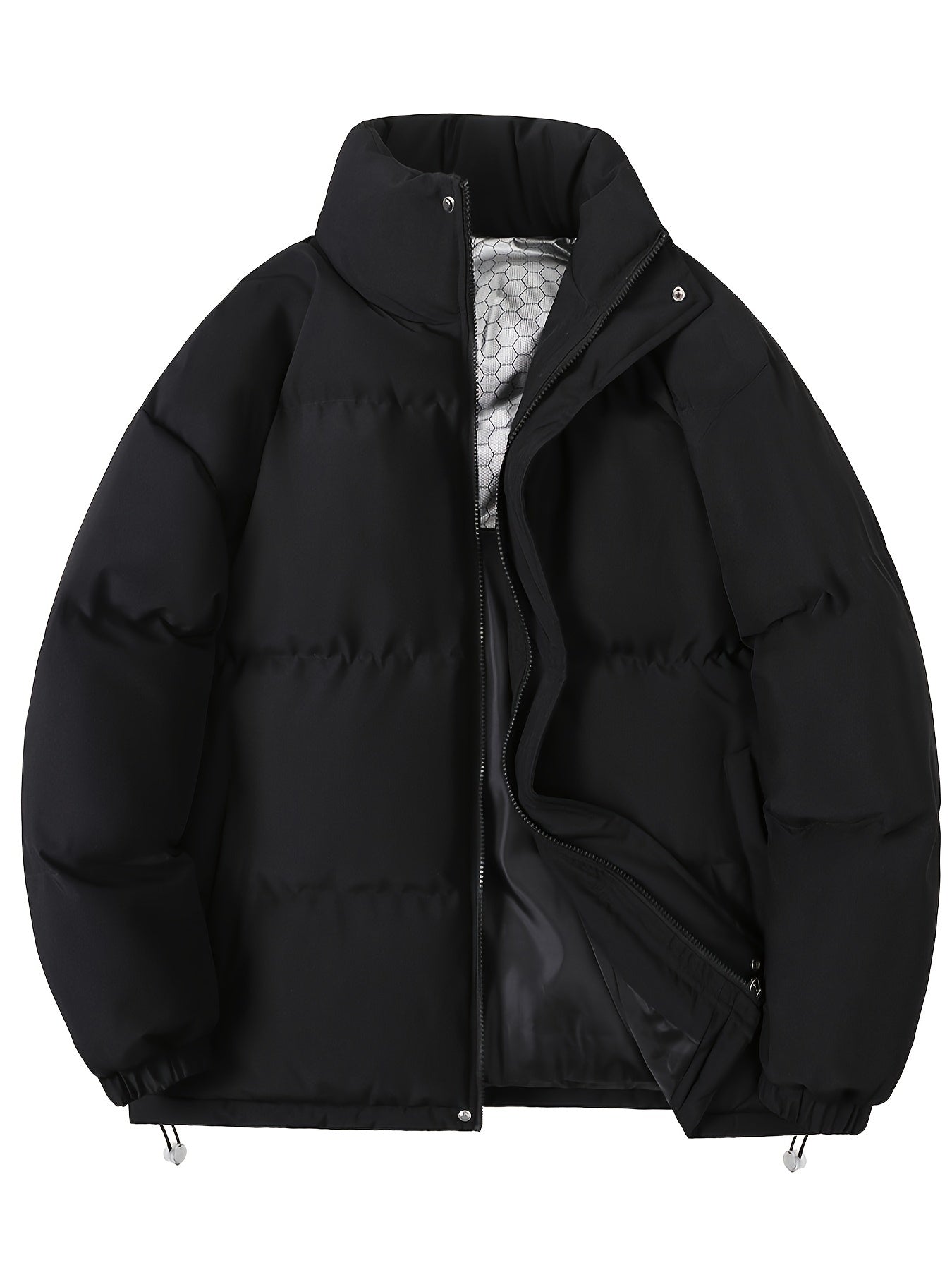 Verdickte Puffer-Winterjacke mit Stehkragen für Herren | Ideal für Herbst/Winter