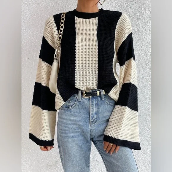 Gestreifter Pullover für Damen | Ideal für Herbst/Winter