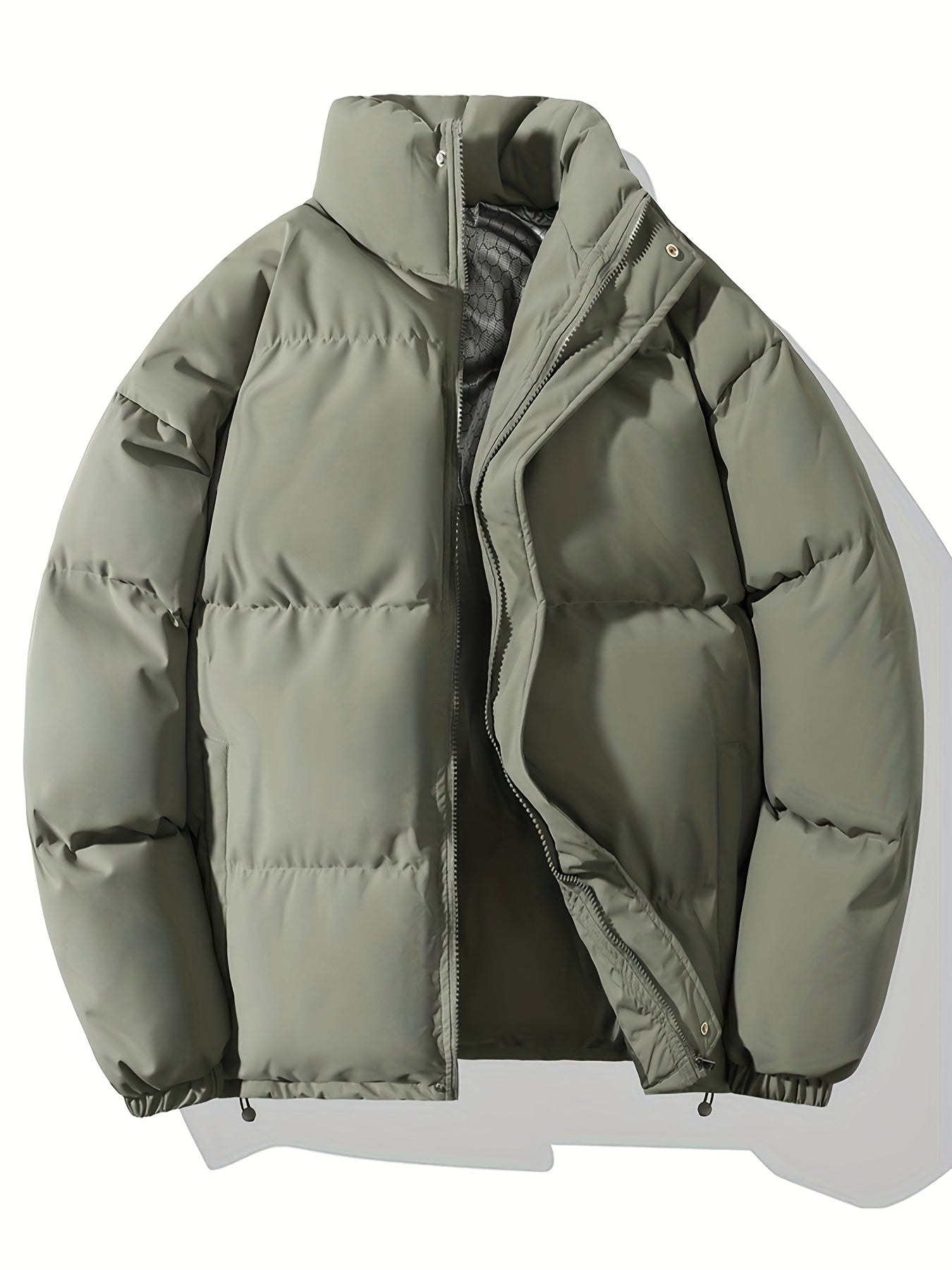 Verdickte Puffer-Winterjacke mit Stehkragen für Herren | Ideal für Herbst/Winter