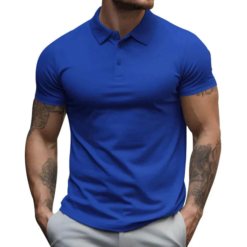 Klassisch Uni Kurzarm Polo Shirt für Herren | Ideal für Sommer