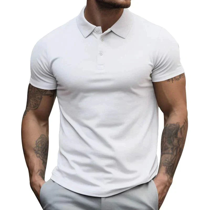 Klassisch Uni Kurzarm Polo Shirt für Herren | Ideal für Sommer