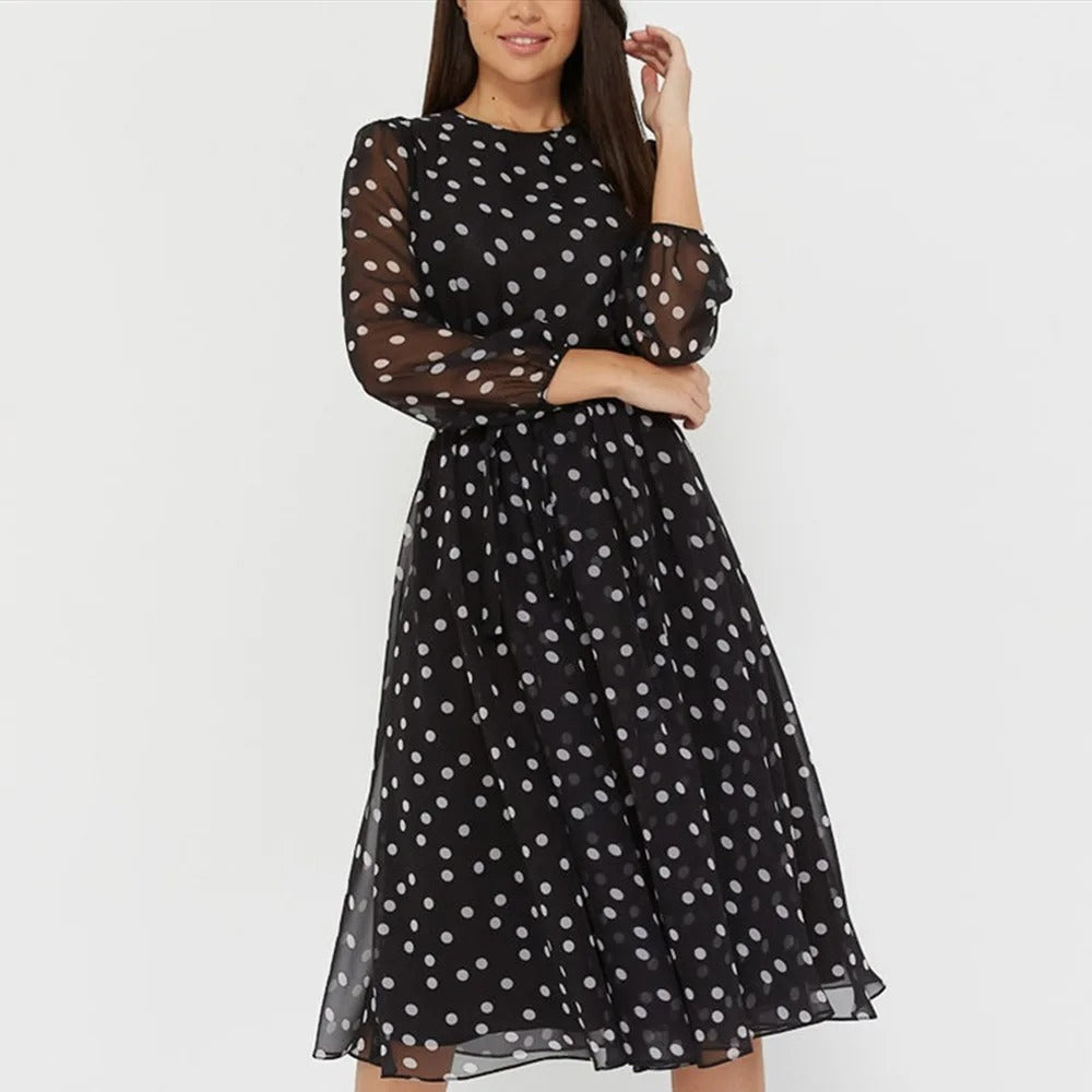 Punktmuster Vintage Kleid für Damen | Ideal für den Sommer